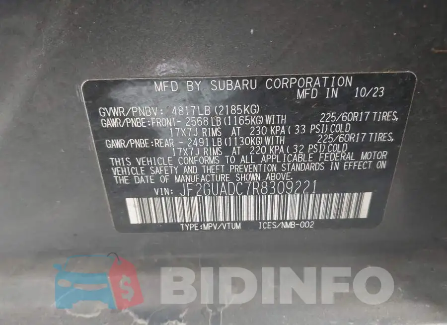 JF2GUADC7R8309221 Photo# 9