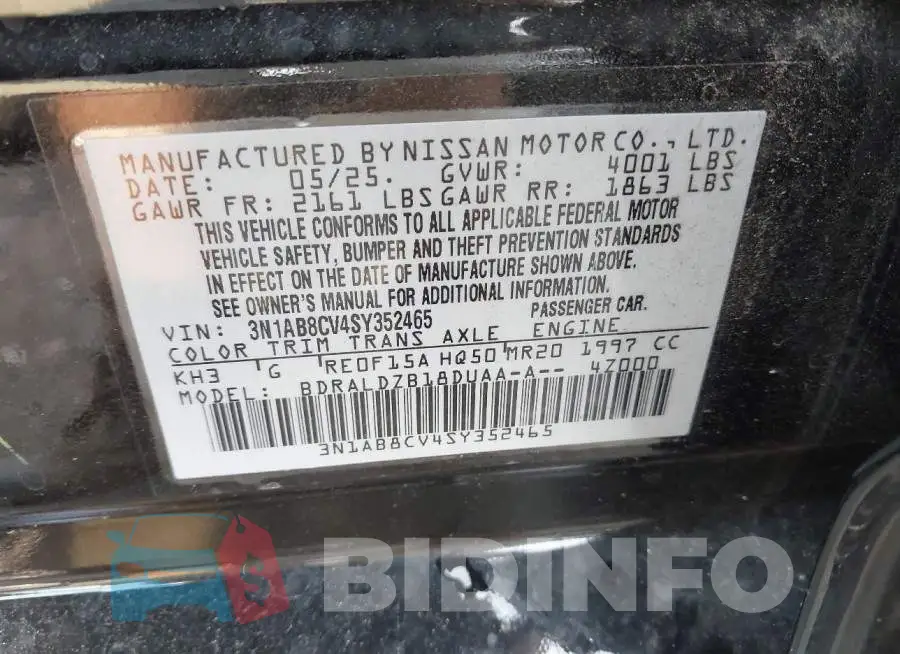 3N1AB8CV4SY352465 Photo# 9