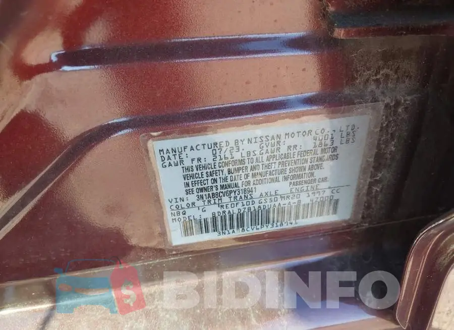 3N1AB8CV6PY318941 Photo# 9