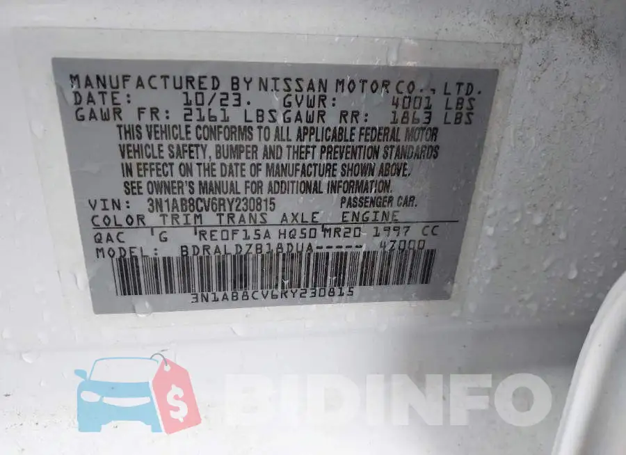 3N1AB8CV6RY230815 Photo# 9