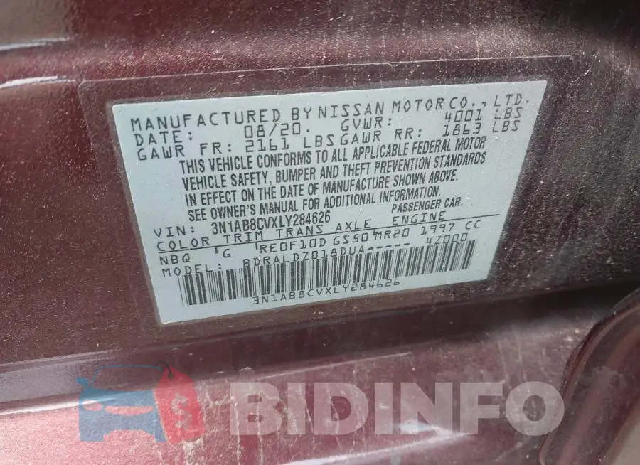 3N1AB8CVXLY284626 Photo# 9