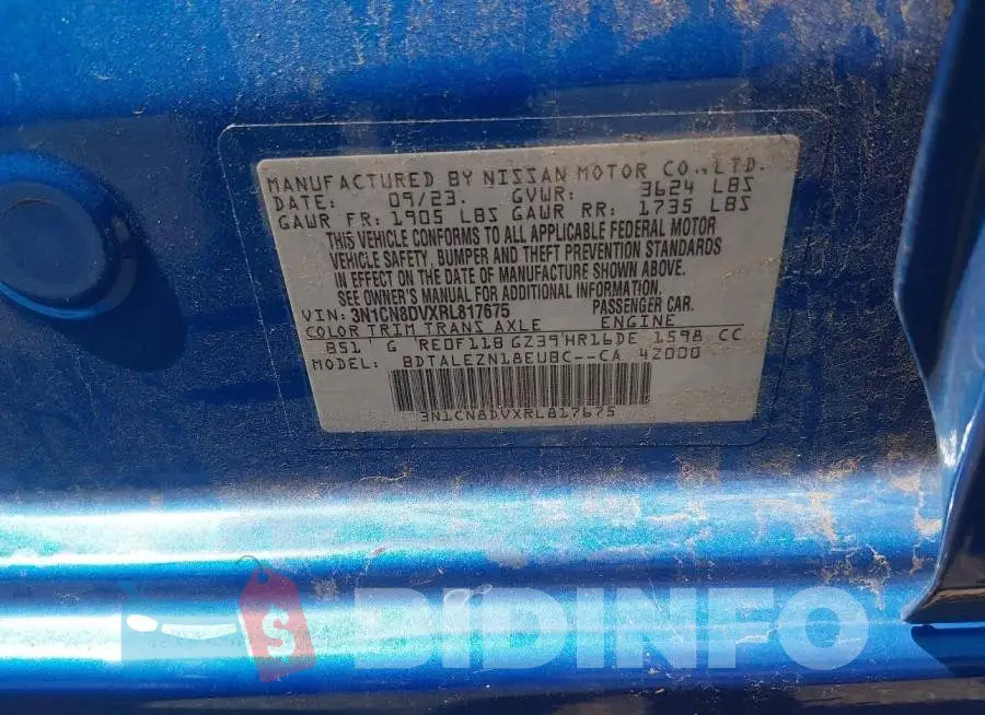 3N1CN8DVXRL817675 Photo# 9