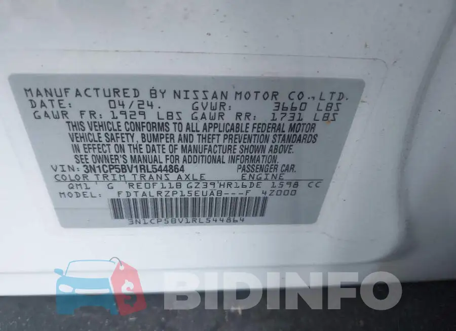 3N1CP5BV1RL544864 Photo# 9