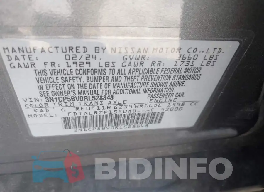 3N1CP5BVORL528848 Photo# 9
