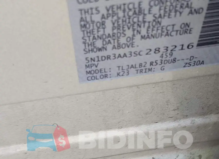 5N1DR3AA3SC283216 Photo# 9