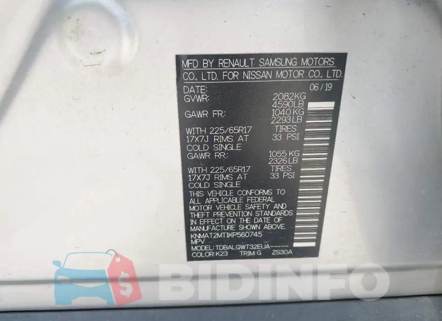KNMAT2MT1KP560745 Photo# 9