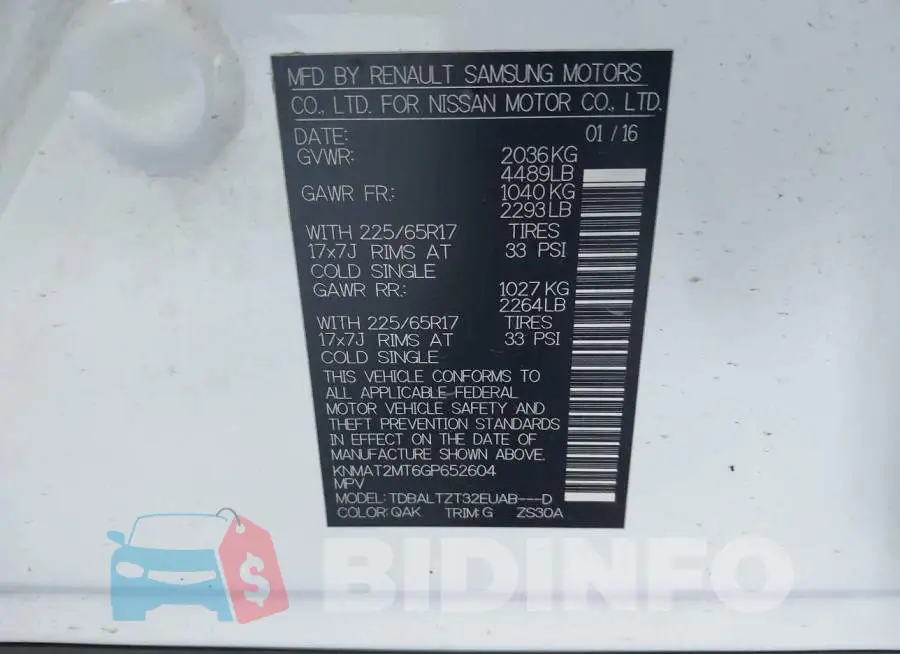 KNMAT2MT6GP652604 Photo# 9