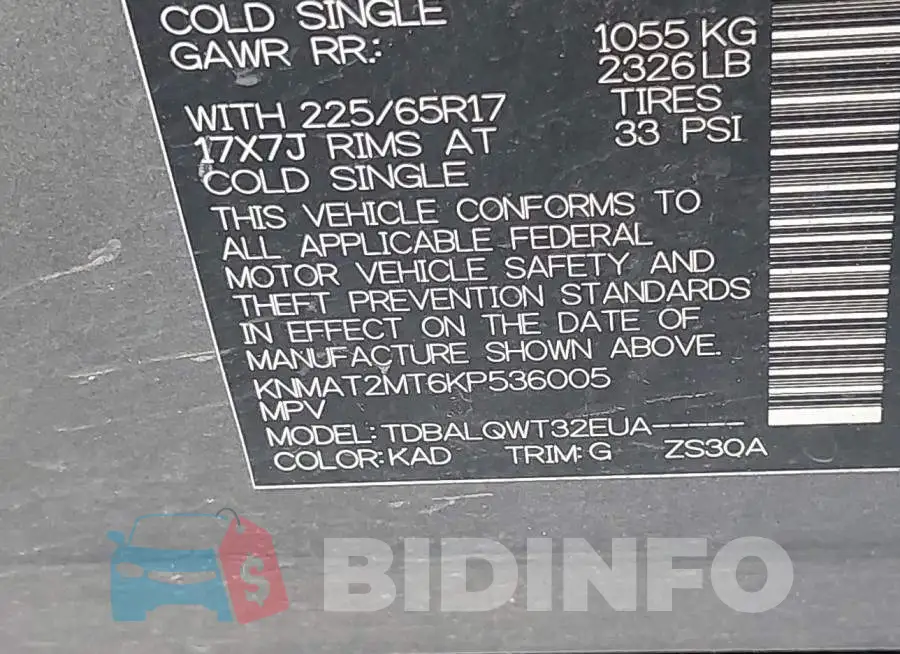 KNMAT2MT6KP536005 Photo# 9