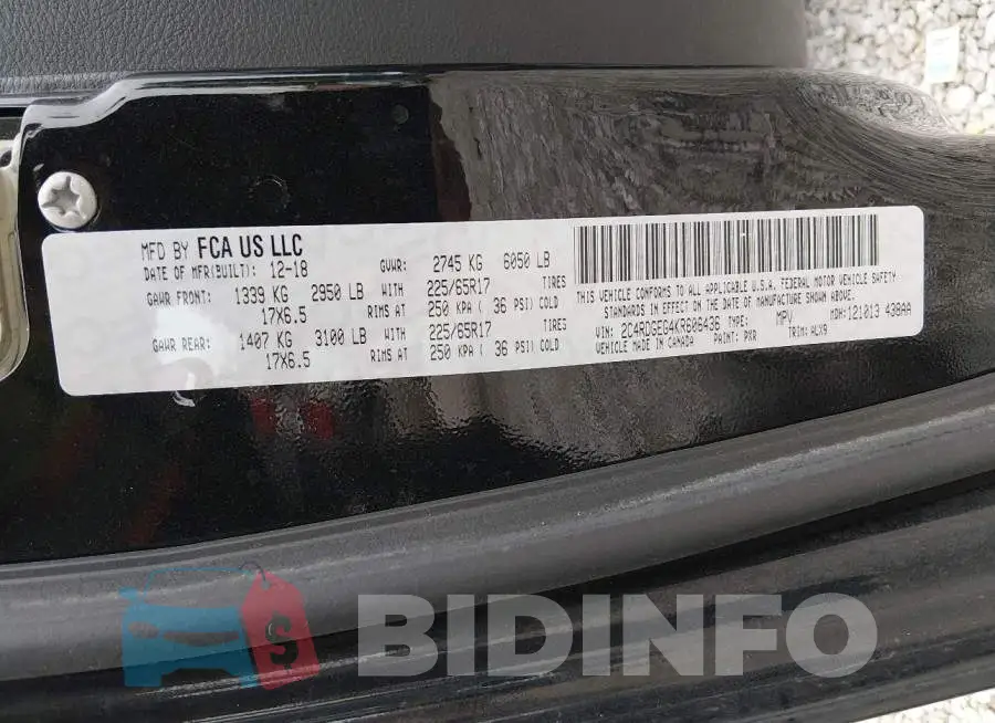 2C4RDGEG4KR606436 Photo# 9