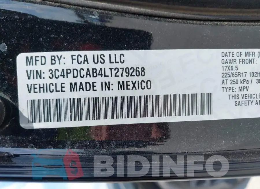 3C4PDCAB4LT279268 Photo# 9