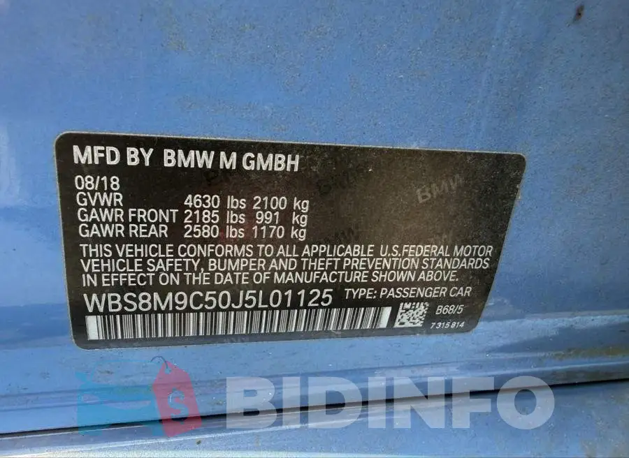 WBS8M9C50J5L01125 Photo# 9