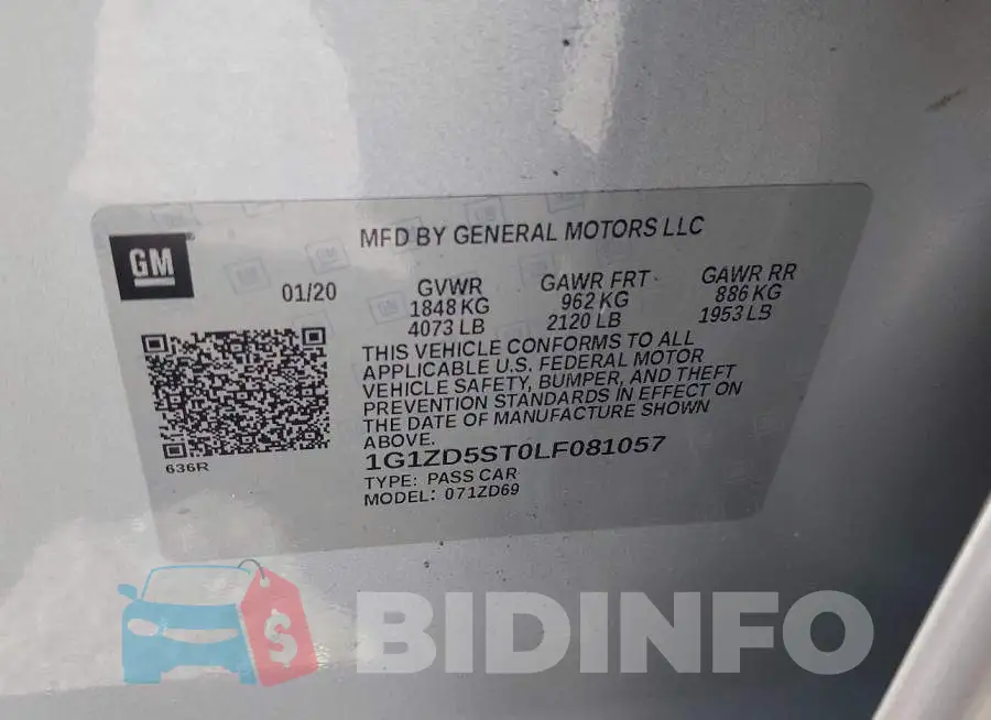 1G1ZD5ST0LF081057 Photo# 9