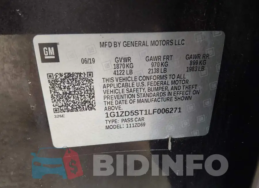 1G1ZD5ST1LF006271 Photo# 9