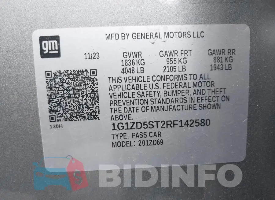 1G1ZD5ST2RF142580 Photo# 9