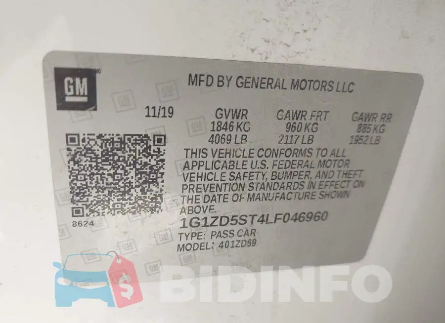 1G1ZD5ST4LF046960 Photo# 9