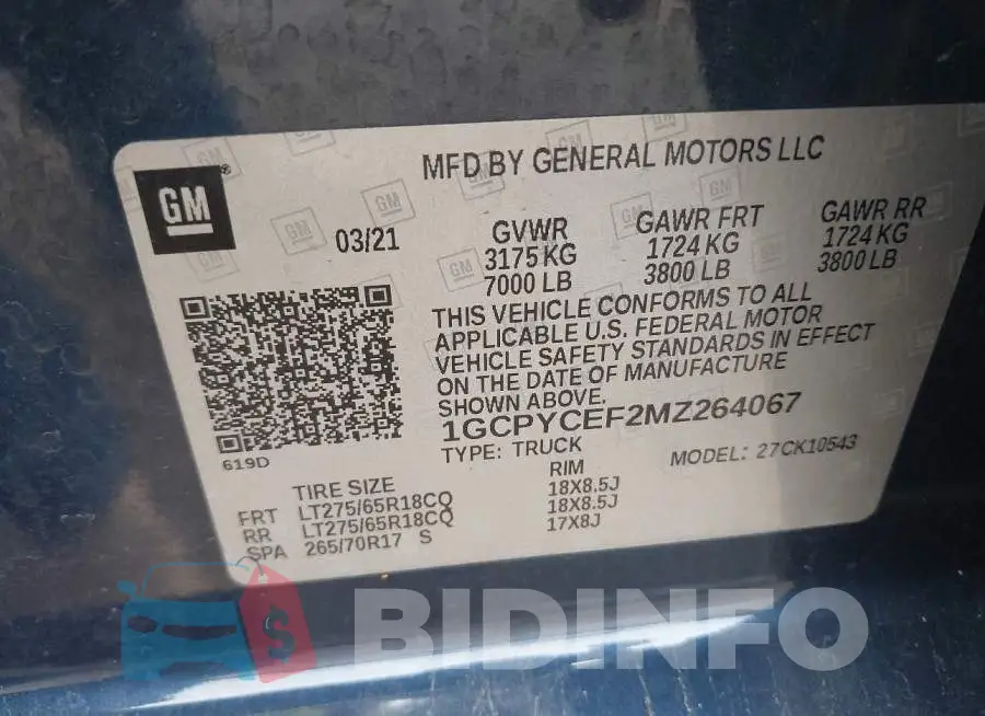 1GCPYCEF2MZ264067 Photo# 9
