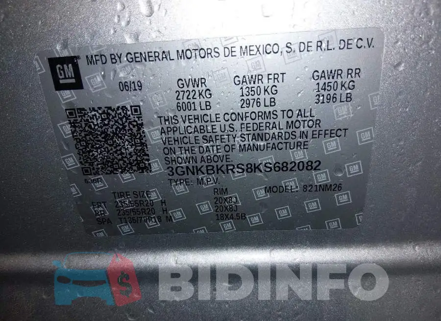 3GNKBKRS8KS682082 Photo# 9