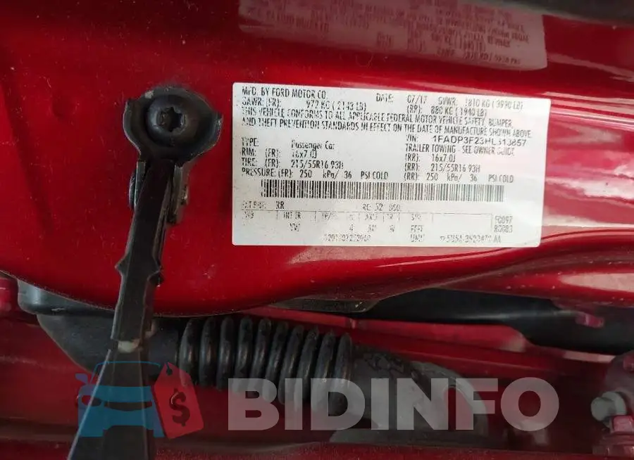 1FADP3F23HL313857 Photo# 9