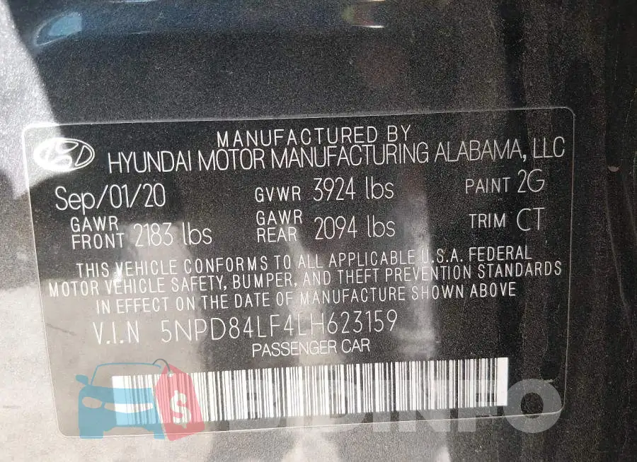 5NPD84LF4LH623159 Photo# 9