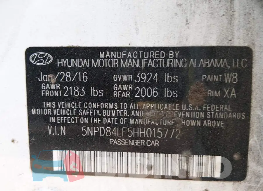 5NPD84LF5HH015772 Photo# 9