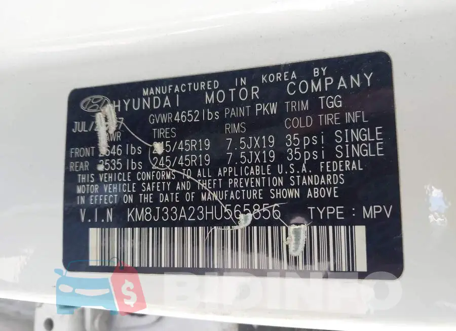 KM8J33A23HU565856 Photo# 9