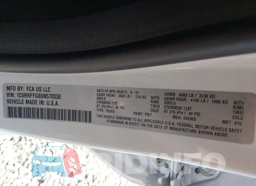 1C6RRFFG6SN570330 Photo# 9