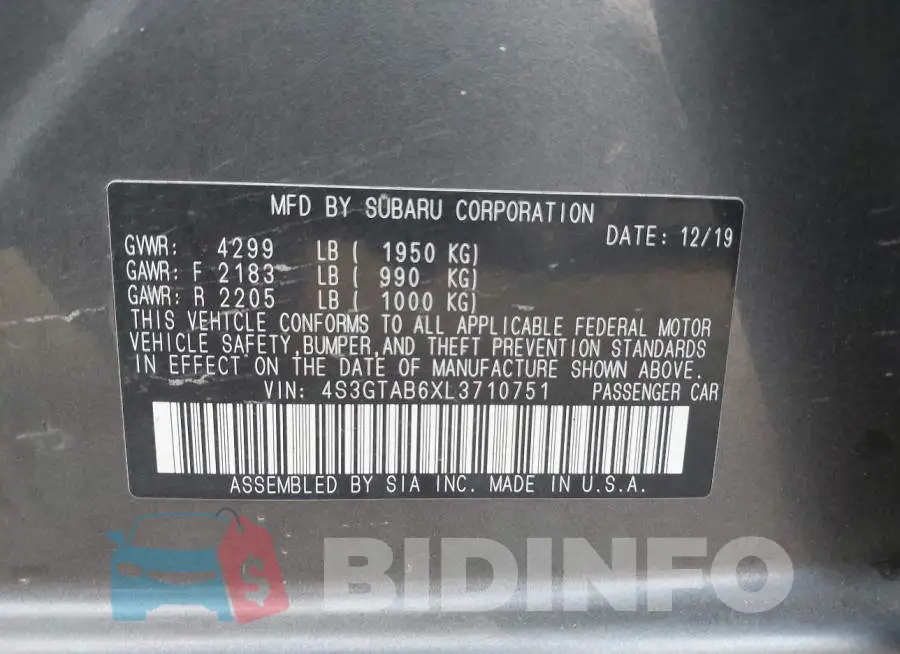 4S3GTAB6XL3710751 Photo# 9