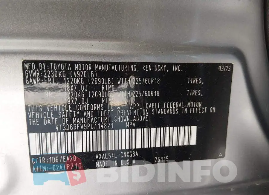 4T3D6RFV9PU114821 Photo# 9