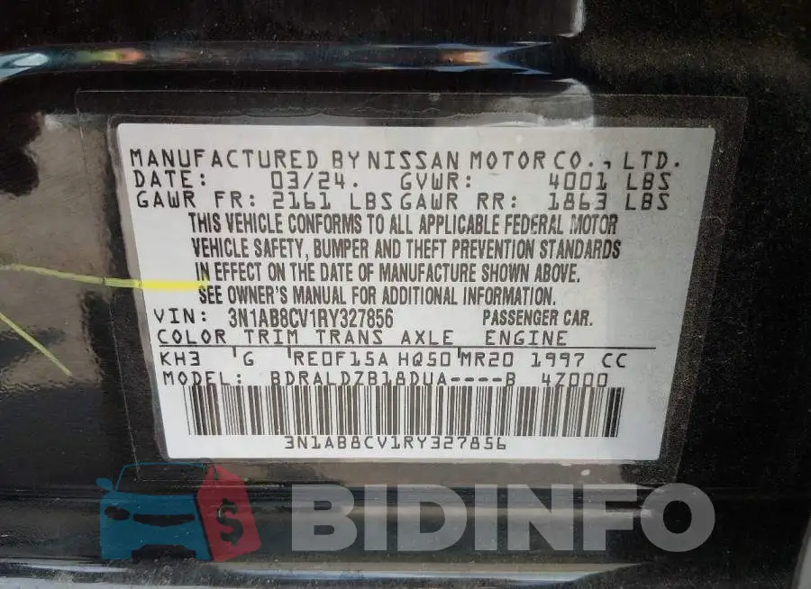 3N1AB8CV1RY327856 Photo# 9