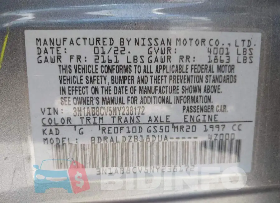 3N1AB8CV5NY238172 Photo# 9