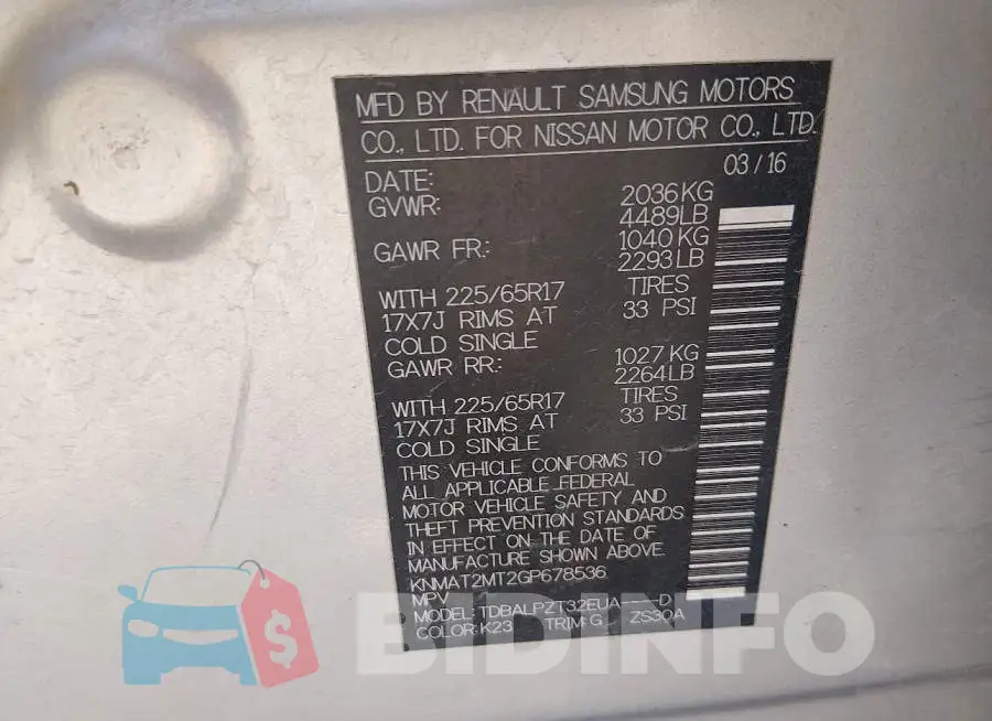 KNMAT2MT2GP678536 Photo# 9