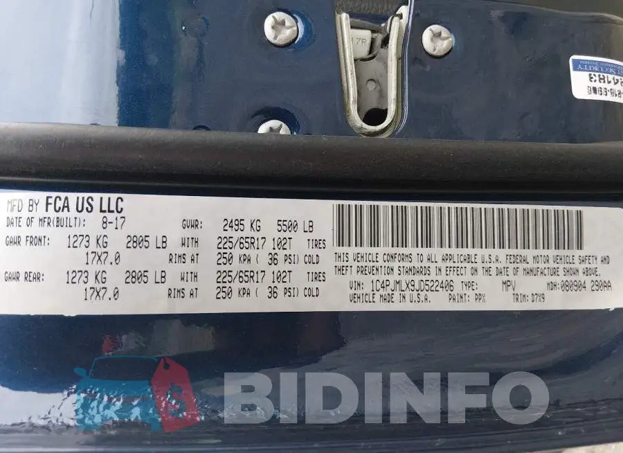 1C4PJMLX9JD522406 Photo# 9