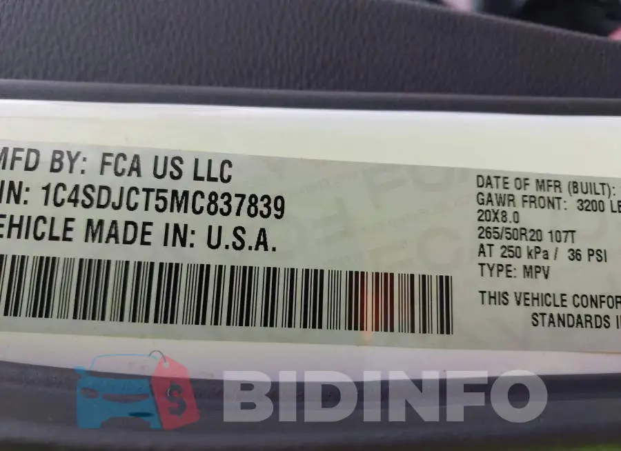 1C4SDJCT5MC837839 Photo# 9