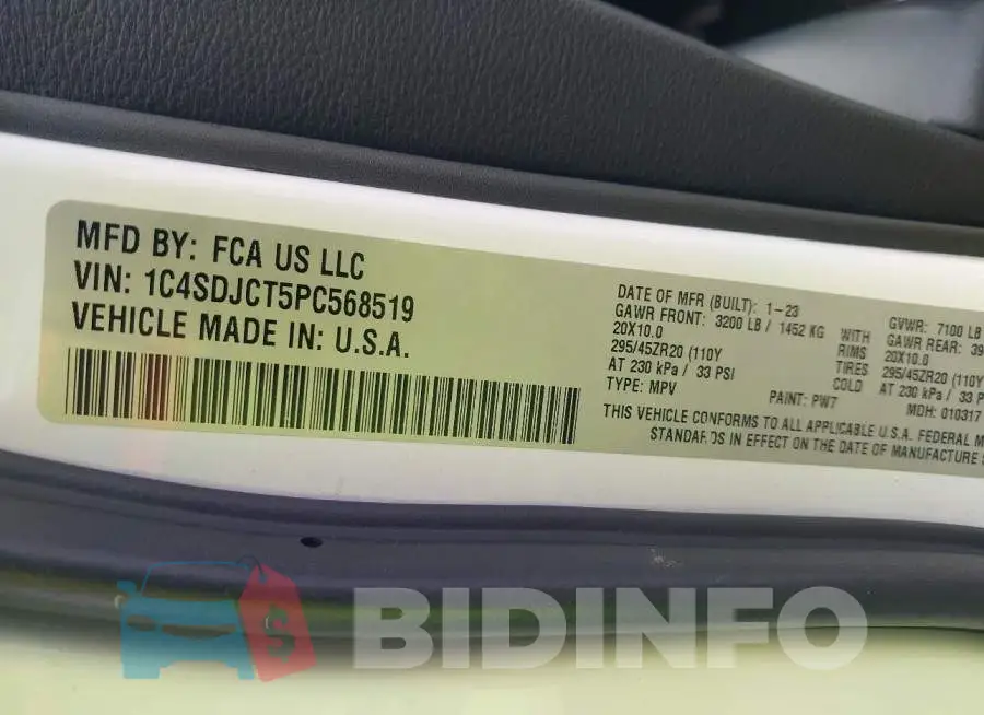 1C4SDJCT5PC568519 Photo# 9