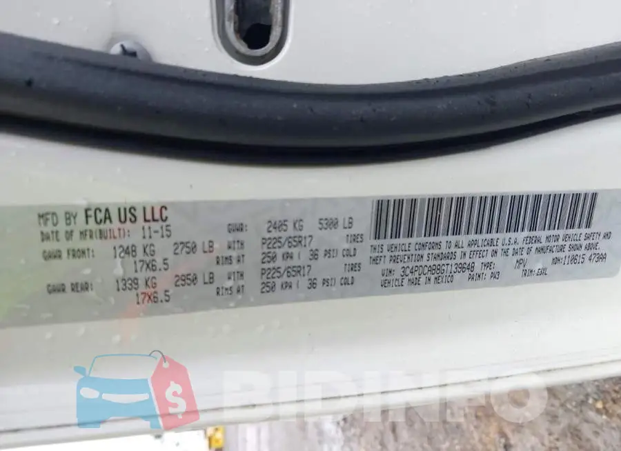 3C4PDCAB8GT139648 Photo# 9