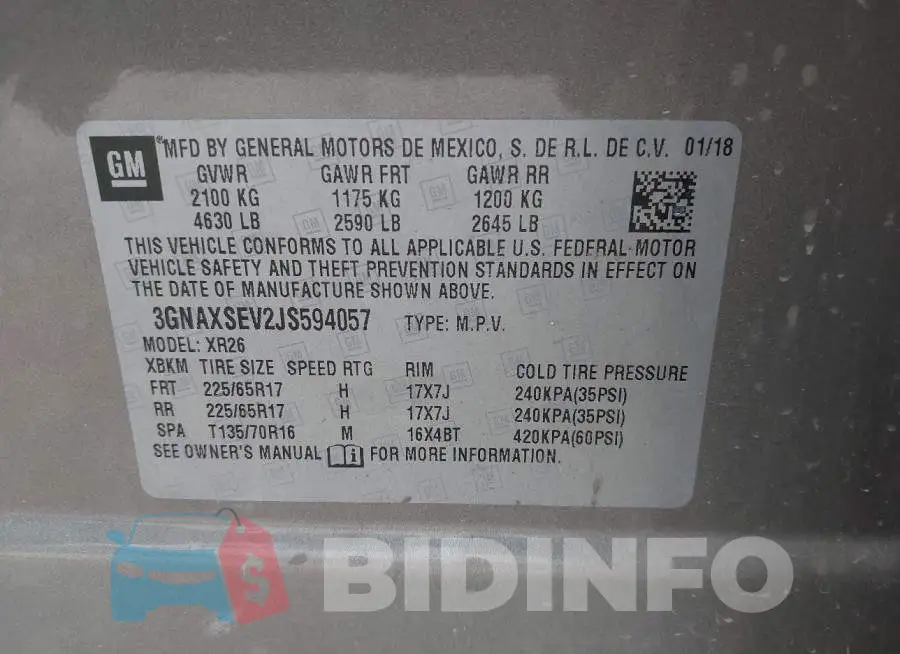 3GNAXSEV2JS594057 Photo# 9