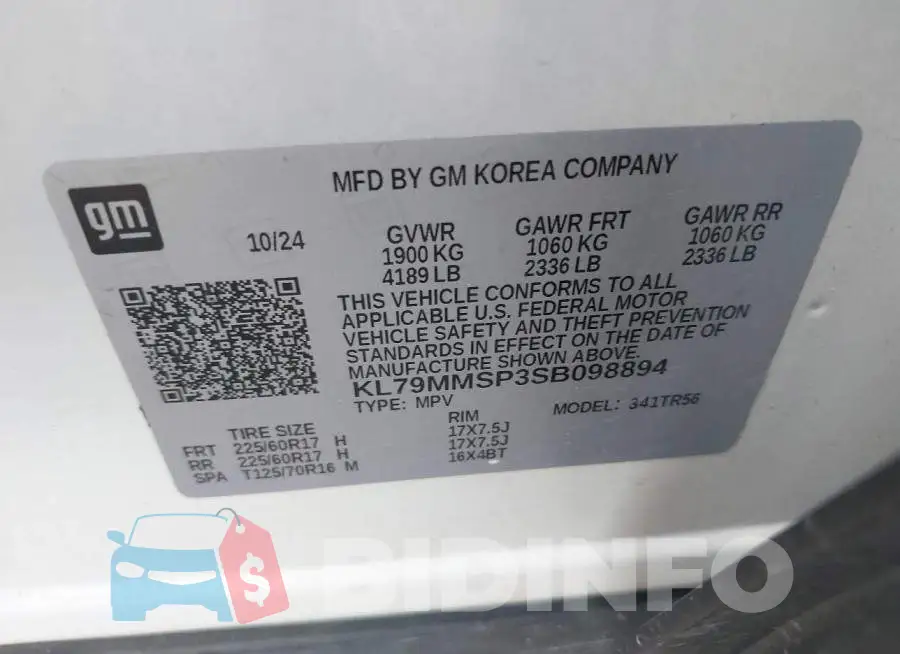 KL79MMSP3SB098894 Photo# 9