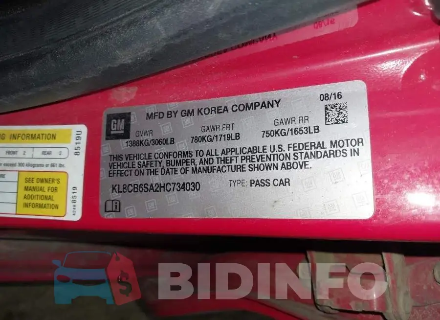 KL8CB6SA2HC734030 Photo# 9
