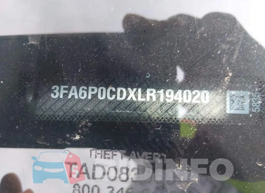 3FA6P0CDXLR194020 Photo# 9