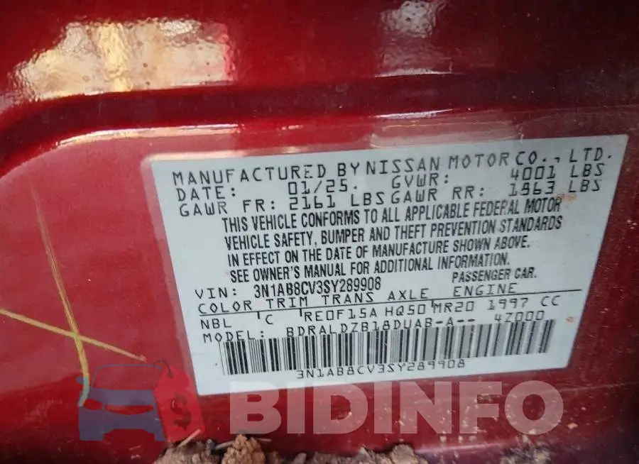 3N1AB8CV3SY289908 Photo# 9