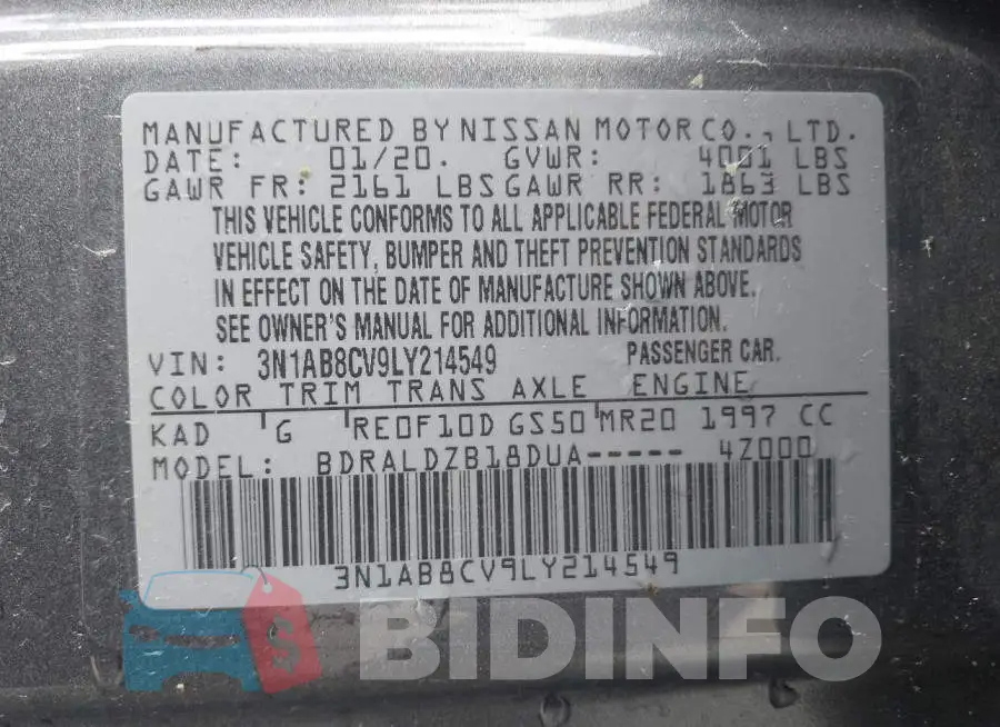 3N1AB8CV9LY214549 Photo# 9