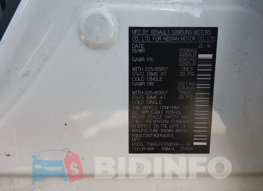 KNMAT2MT9GP649101 Photo# 9