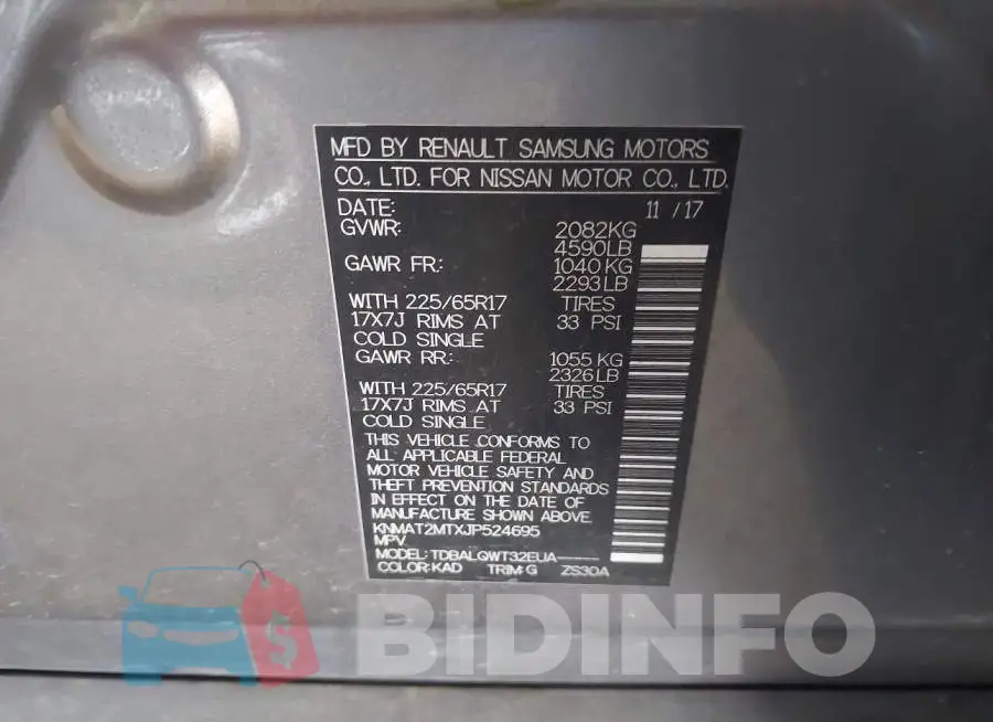 KNMAT2MTXJP524695 Photo# 9