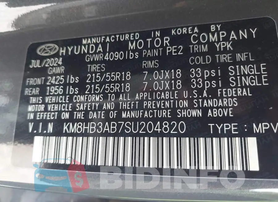 KM8HB3AB7SU204820 Photo# 9
