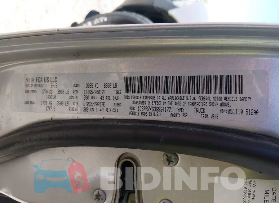 1C6RR7KG3GS341771 Photo# 9