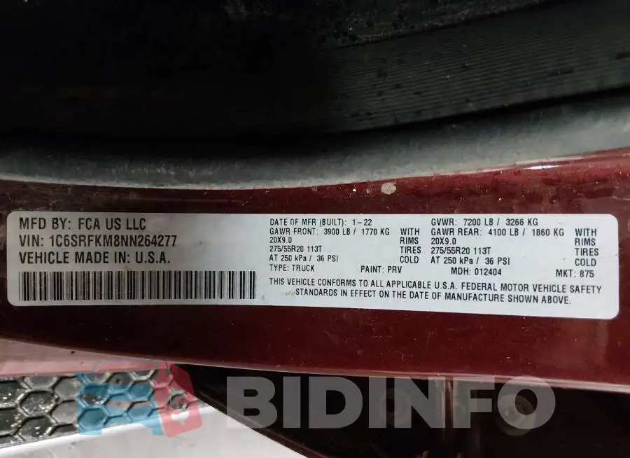 1C6SRFKM8NN264277 Photo# 9