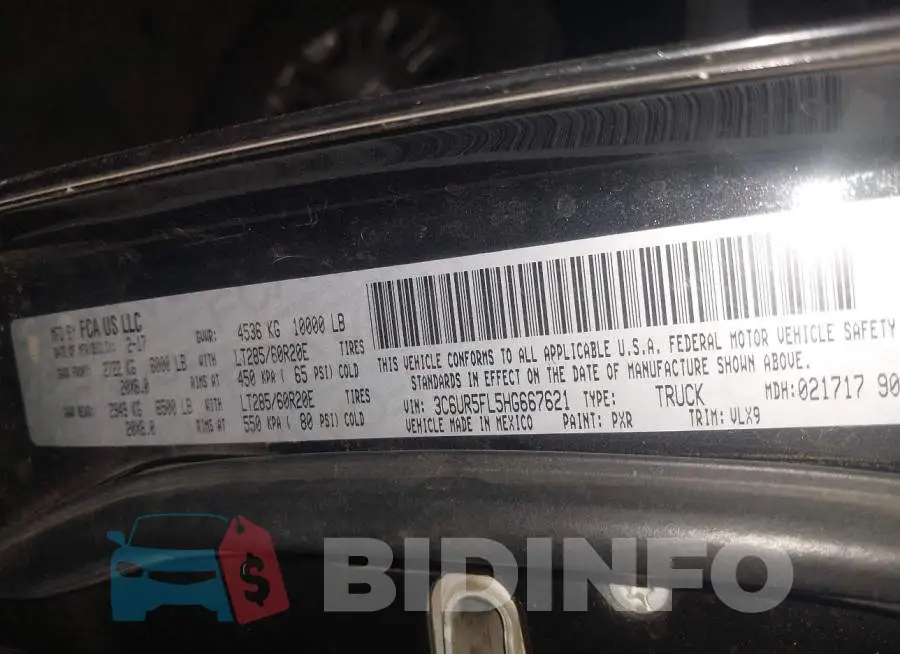 3C6UR5FL5HG667621 Photo# 9