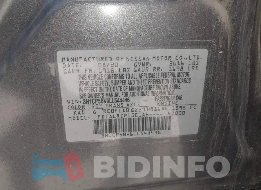 3N1CP5BV6LL544446 Photo# 9
