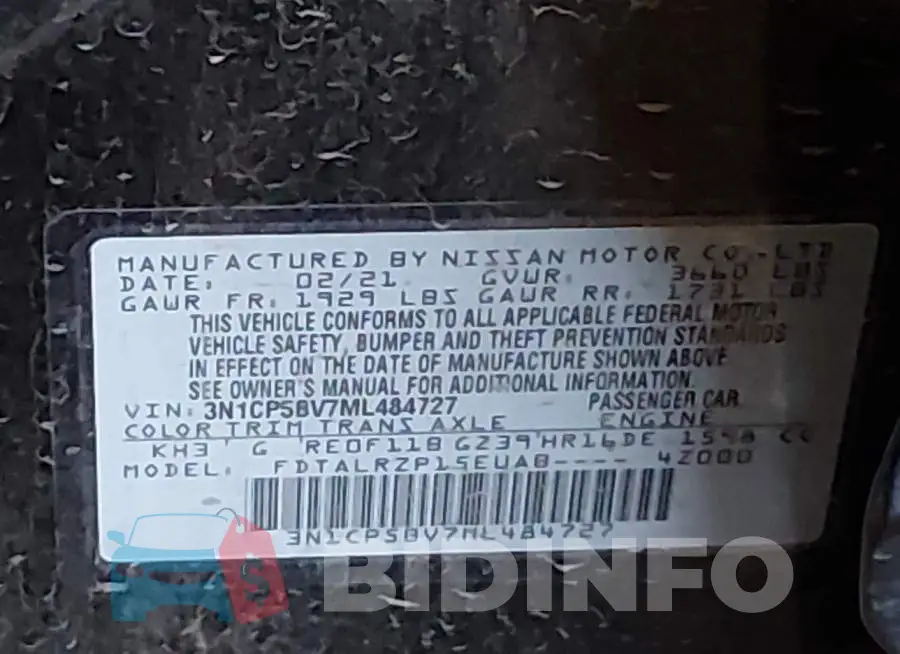 3N1CP5BV7ML484727 Photo# 9