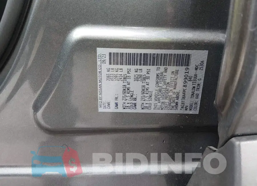 5N1BT3BA4PC899019 Photo# 9